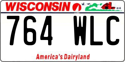 WI license plate 764WLC