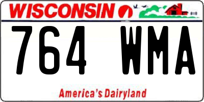 WI license plate 764WMA