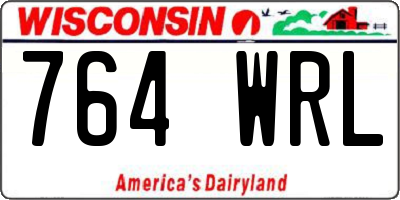 WI license plate 764WRL