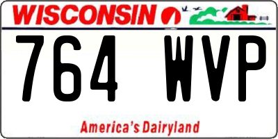 WI license plate 764WVP