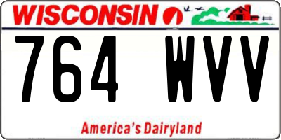 WI license plate 764WVV