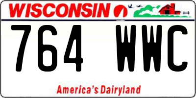 WI license plate 764WWC