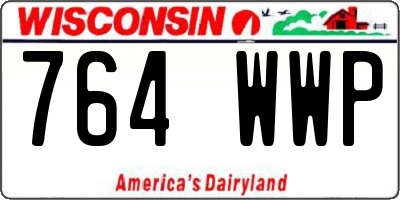 WI license plate 764WWP