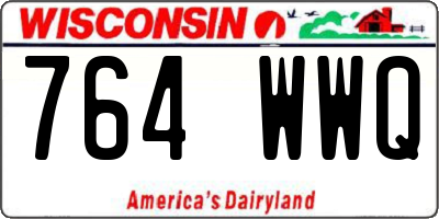 WI license plate 764WWQ