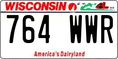 WI license plate 764WWR
