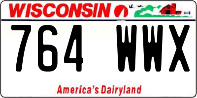 WI license plate 764WWX