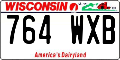 WI license plate 764WXB