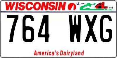WI license plate 764WXG