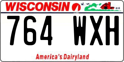 WI license plate 764WXH
