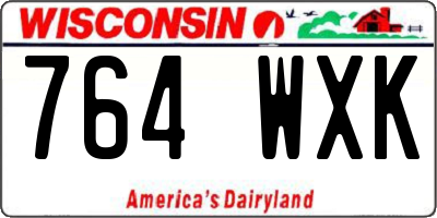 WI license plate 764WXK