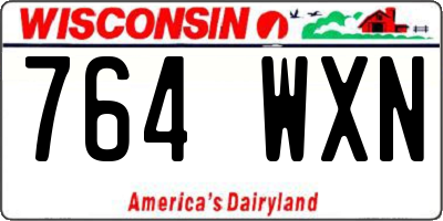 WI license plate 764WXN