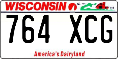 WI license plate 764XCG