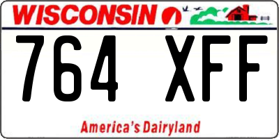 WI license plate 764XFF