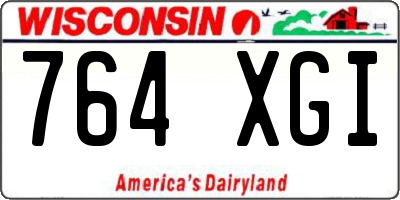 WI license plate 764XGI