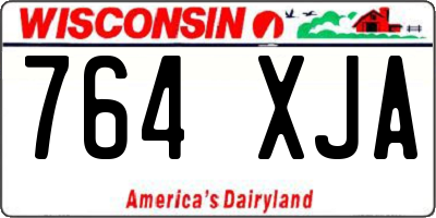 WI license plate 764XJA