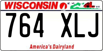 WI license plate 764XLJ