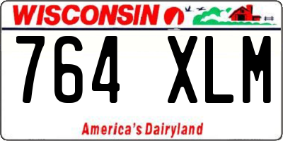 WI license plate 764XLM