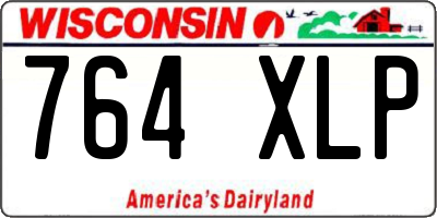 WI license plate 764XLP