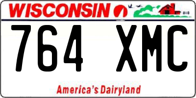 WI license plate 764XMC