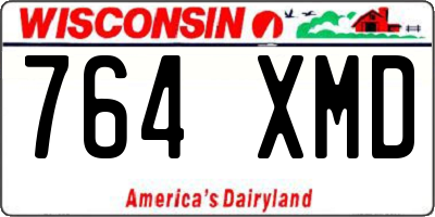WI license plate 764XMD