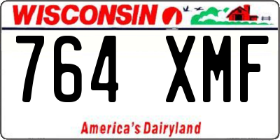 WI license plate 764XMF