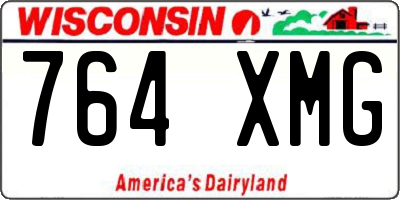 WI license plate 764XMG