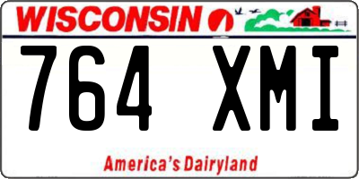 WI license plate 764XMI