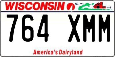 WI license plate 764XMM