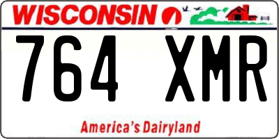 WI license plate 764XMR