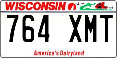 WI license plate 764XMT