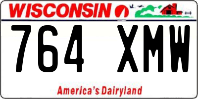 WI license plate 764XMW