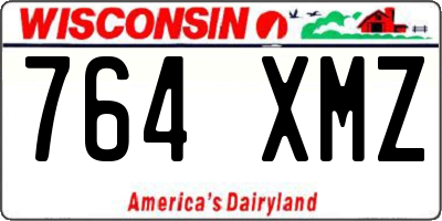 WI license plate 764XMZ