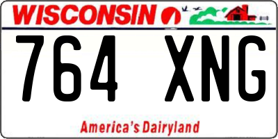 WI license plate 764XNG