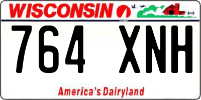 WI license plate 764XNH