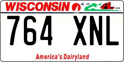 WI license plate 764XNL