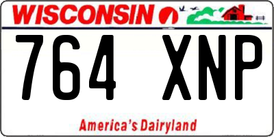 WI license plate 764XNP