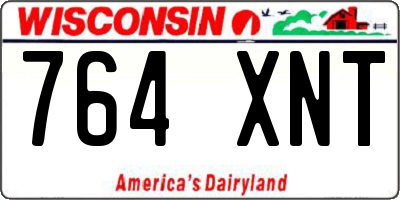 WI license plate 764XNT
