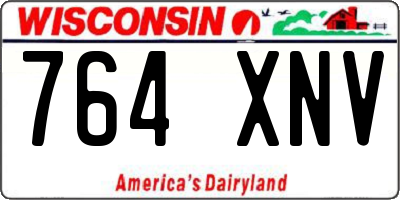 WI license plate 764XNV