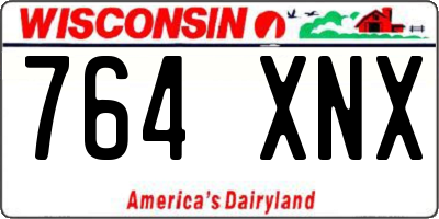 WI license plate 764XNX
