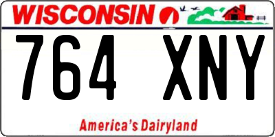 WI license plate 764XNY