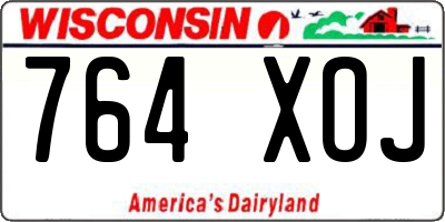 WI license plate 764XOJ