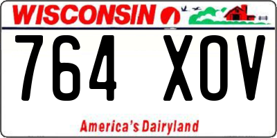 WI license plate 764XOV
