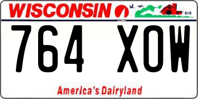 WI license plate 764XOW