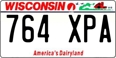WI license plate 764XPA