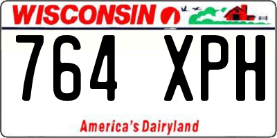 WI license plate 764XPH