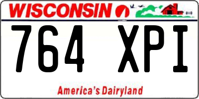 WI license plate 764XPI