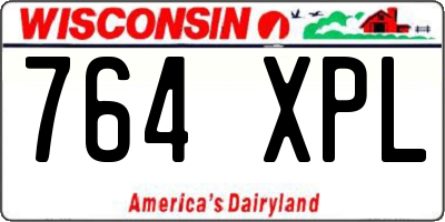WI license plate 764XPL