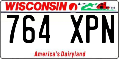 WI license plate 764XPN