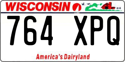 WI license plate 764XPQ
