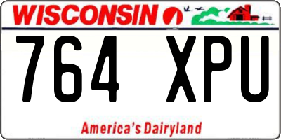 WI license plate 764XPU